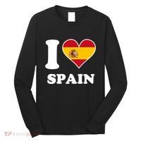I Love Spain Spanish Flag Heart Long Sleeve Shirt thumb 0