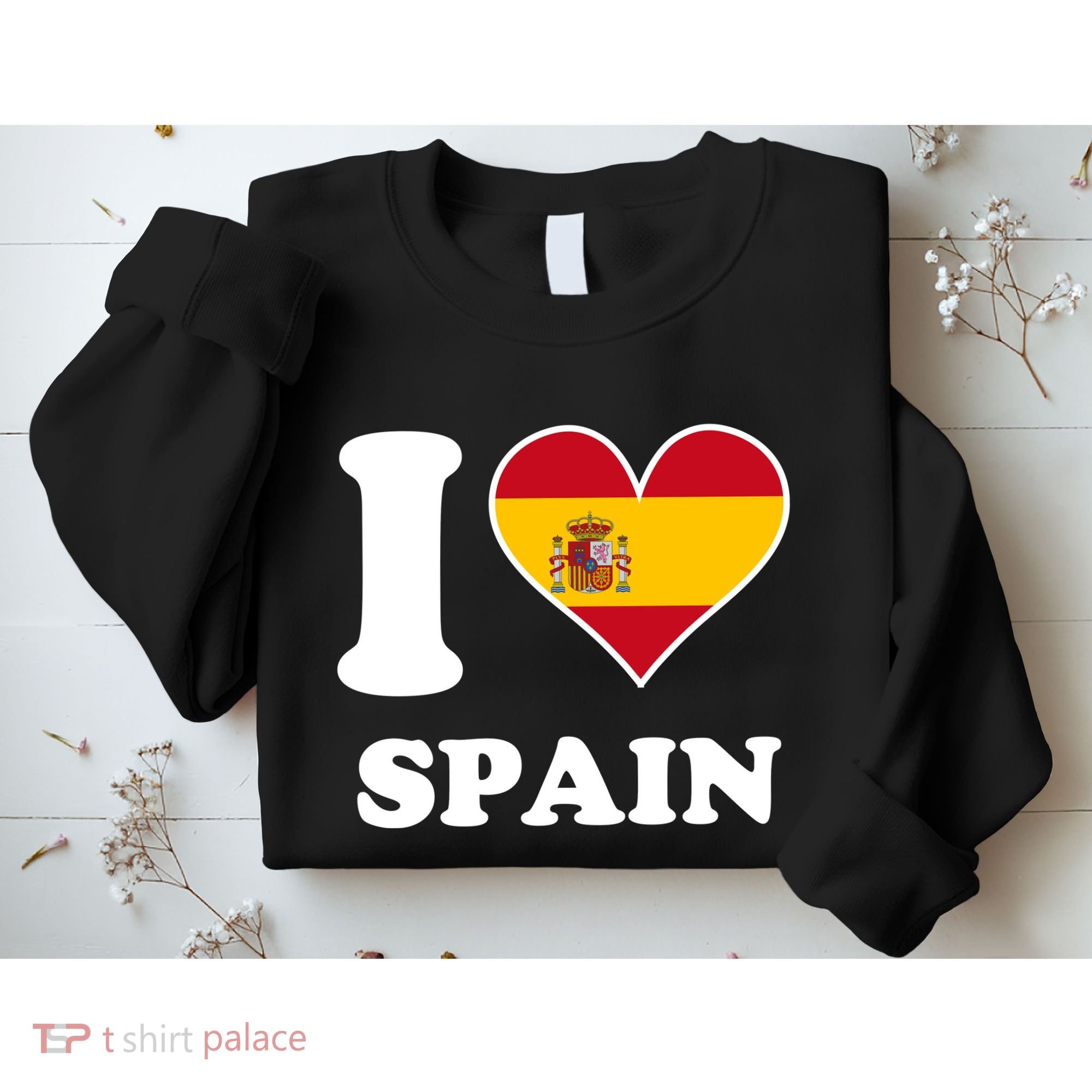 I Love Spain Spanish Flag Heart Sweatshirt
