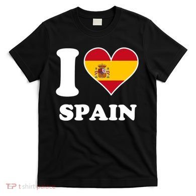 I Love Spain Spanish Flag Heart T-Shirt