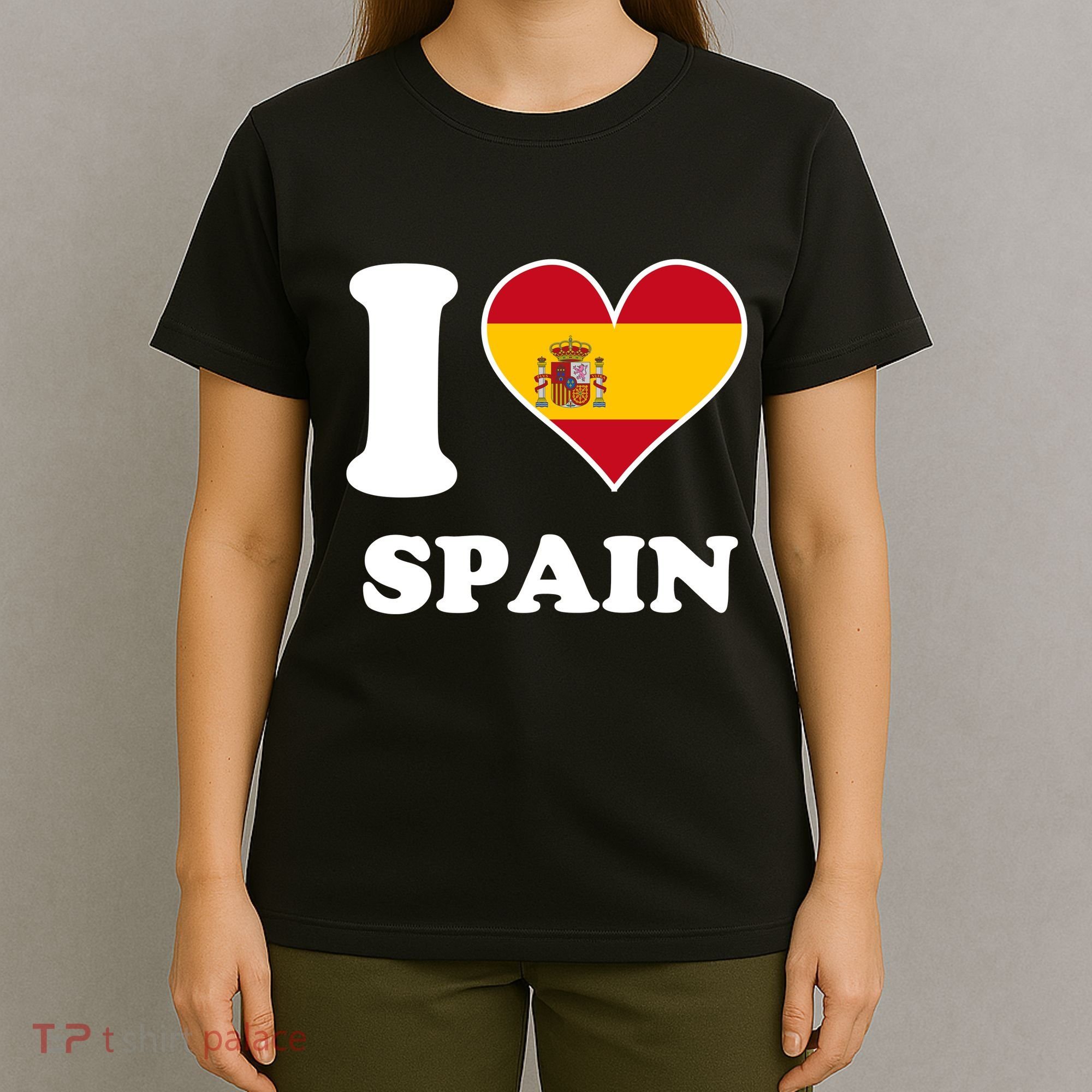 I Love Spain Spanish Flag Heart T-Shirt