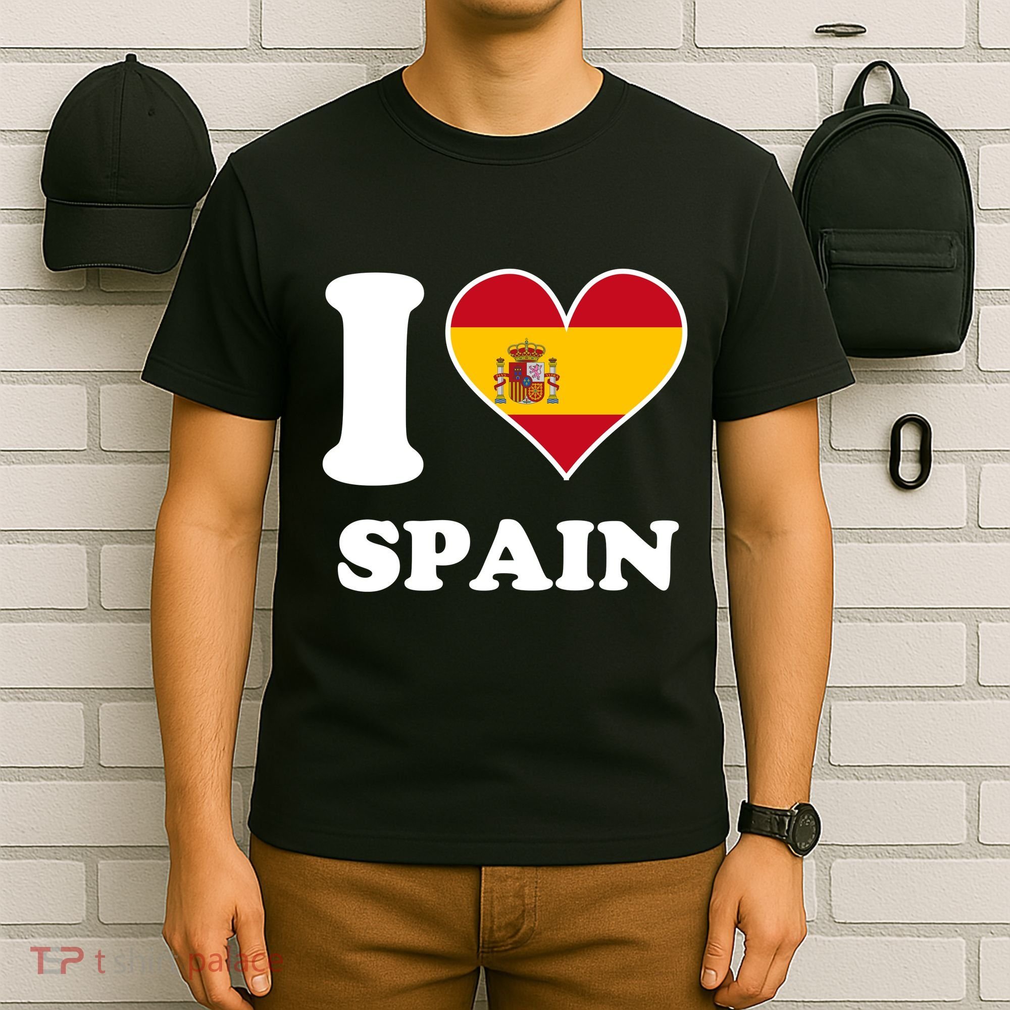 I Love Spain Spanish Flag Heart T-Shirt