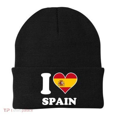 I Love Spain Spanish Flag Heart Beanie