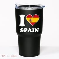 I Love Spain Spanish Flag Heart Tumbler thumb 0