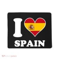 I Love Spain Spanish Flag Heart Mousepad thumb 0