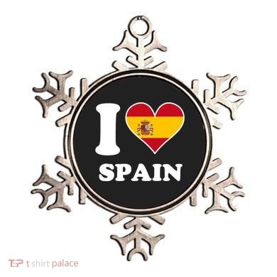 I Love Spain Spanish Flag Heart Ornament