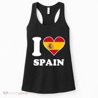 I Love Spain Spanish Flag Heart Women's Tank Top thumb 0