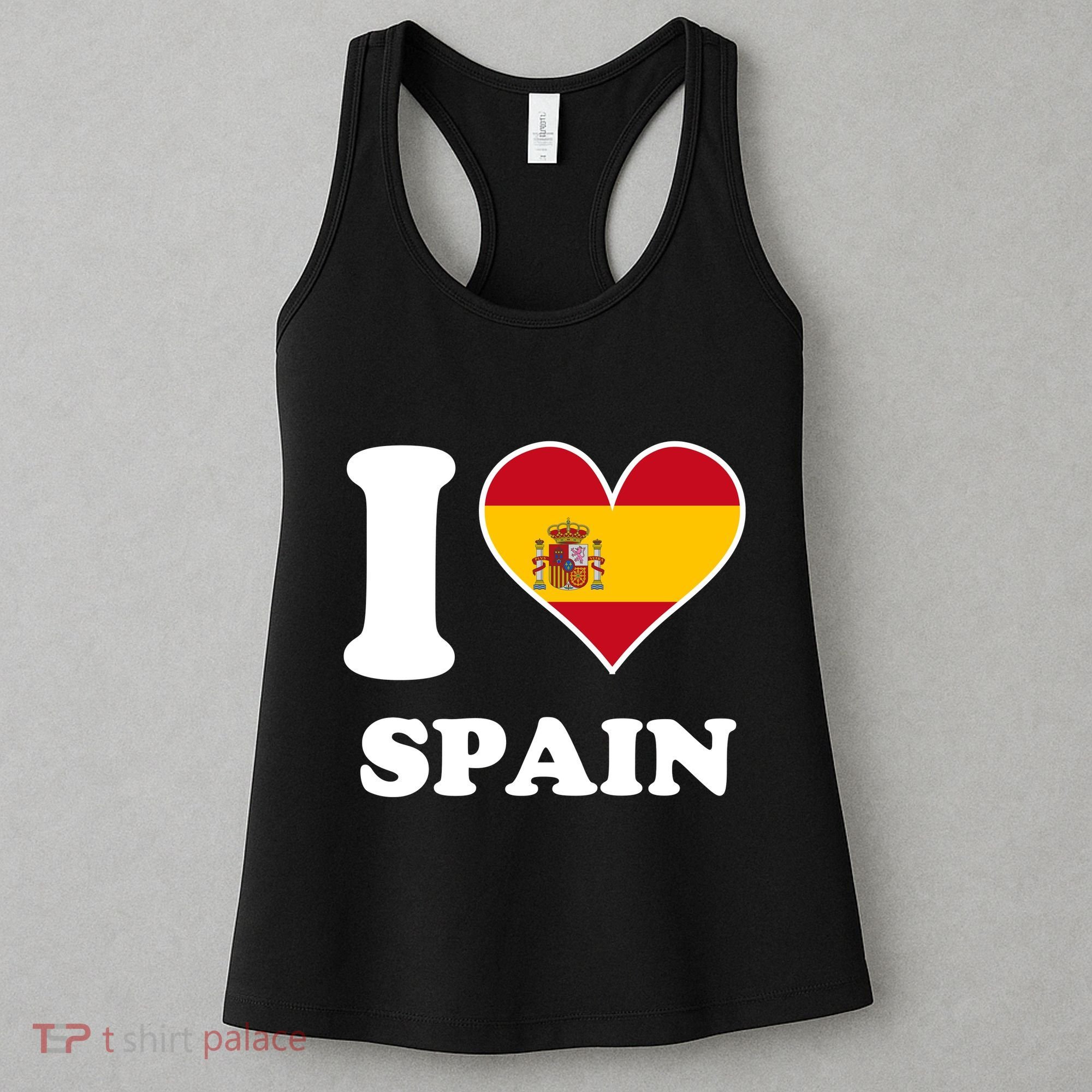 I Love Spain Spanish Flag Heart Women's Tank Top