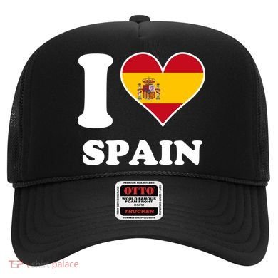 I Love Spain Spanish Flag Heart Hat