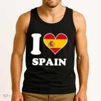 I Love Spain Spanish Flag Heart Tank Top thumb 3