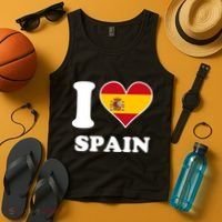 I Love Spain Spanish Flag Heart Tank Top thumb 4