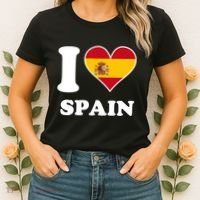 I Love Spain Spanish Flag Heart Women's T-Shirt thumb 2