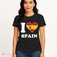 I Love Spain Spanish Flag Heart Women's T-Shirt thumb 4