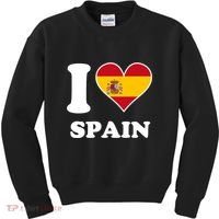 I Love Spain Spanish Flag Heart Kids Sweatshirt thumb 0