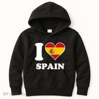 I Love Spain Spanish Flag Heart Kids Hoodie thumb 0