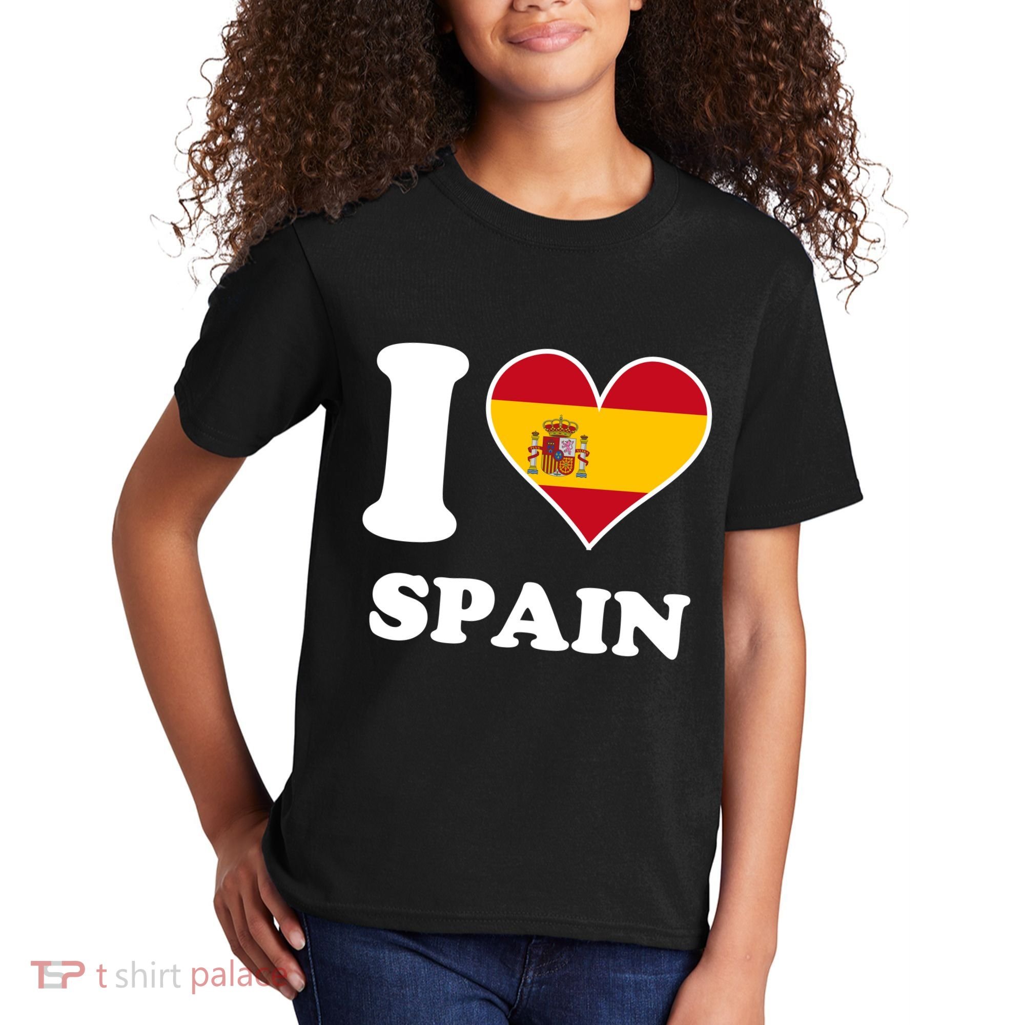 I Love Spain Spanish Flag Heart Kids T-Shirt