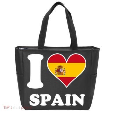 I Love Spain Spanish Flag Heart Tote Bag