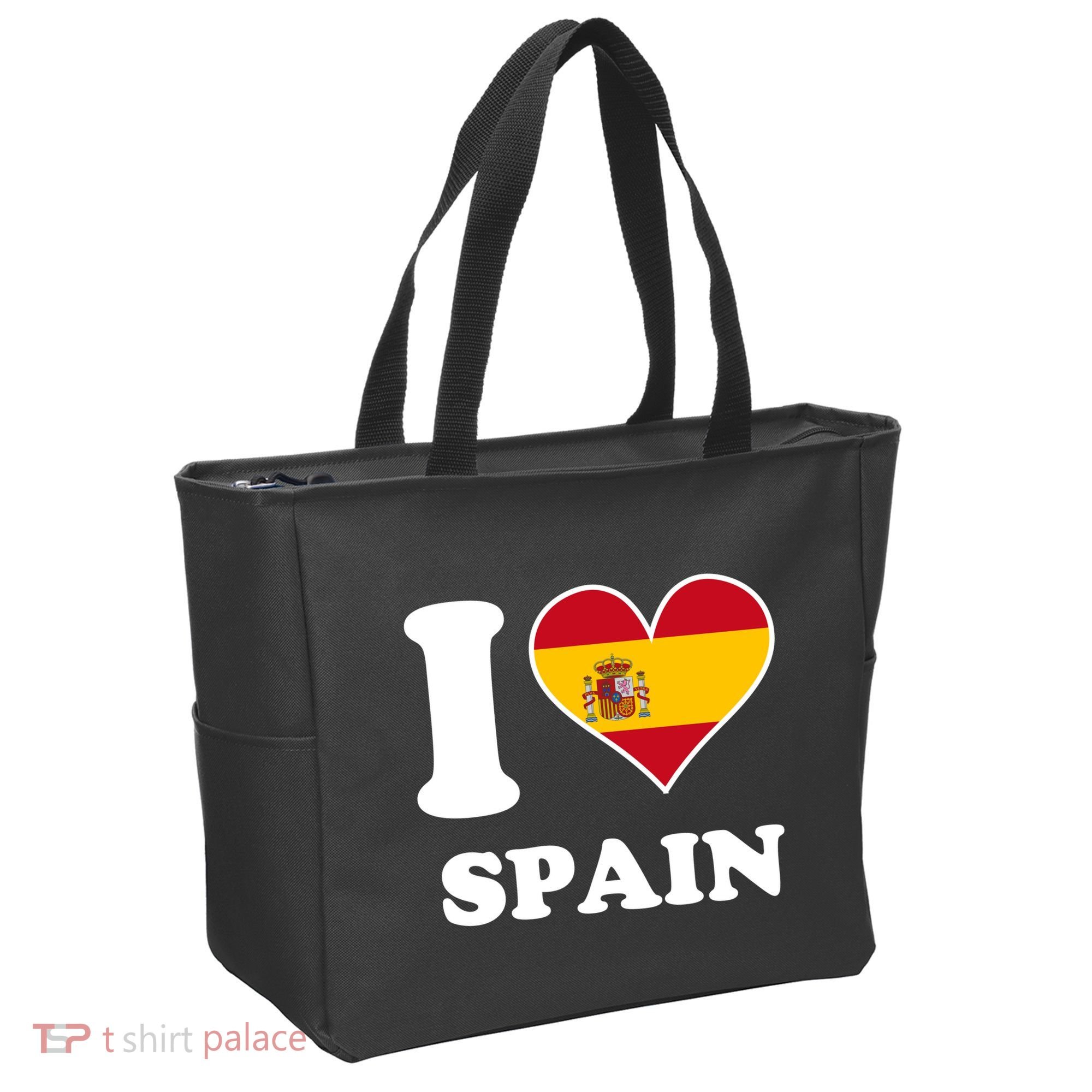I Love Spain Spanish Flag Heart Tote Bag