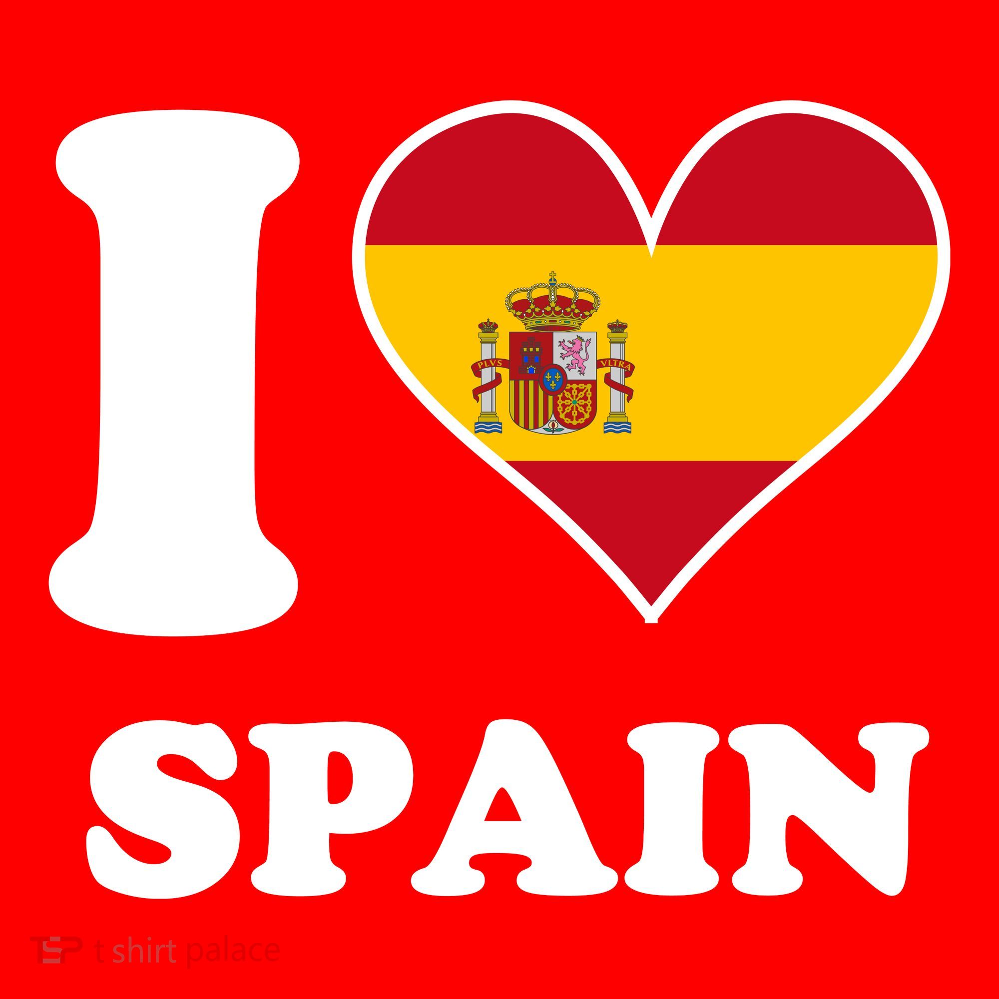 I Love Spain Spanish Flag Heart Santa Hat