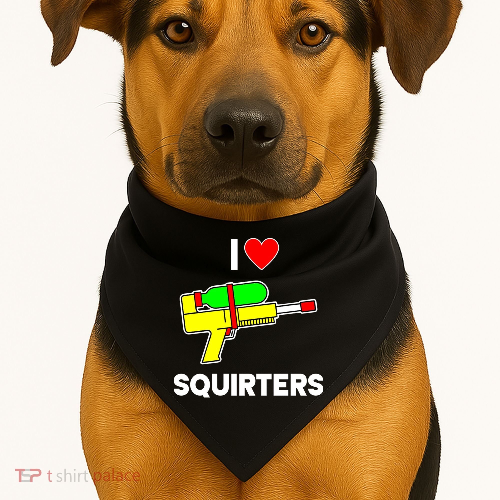 I Love Squirters Funny USA-Made Doggie Bandana