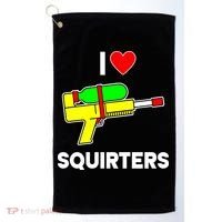 I Love Squirters Funny Golf Towel thumb 0