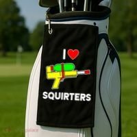 I Love Squirters Funny Golf Towel thumb 2
