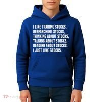 I Like Stocks Funny Day Trader Stock Market Gift Kids Hoodie thumb 4