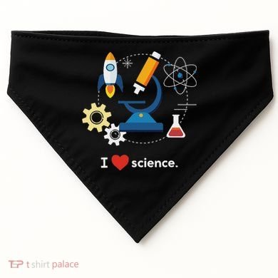 I Love Science USA-Made Doggie Bandana