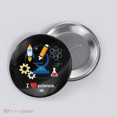 I Love Science Button