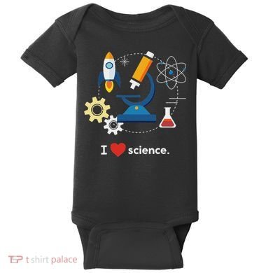 I Love Science Baby Bodysuit