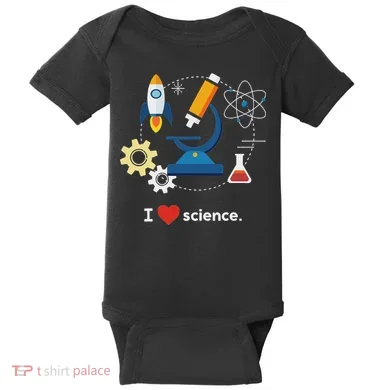 I Love Science Baby Bodysuit