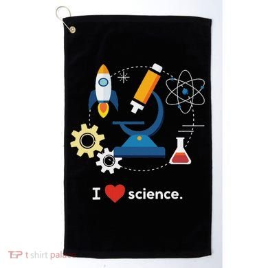 I Love Science Golf Towel