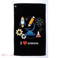 I Love Science Golf Towel thumb 0