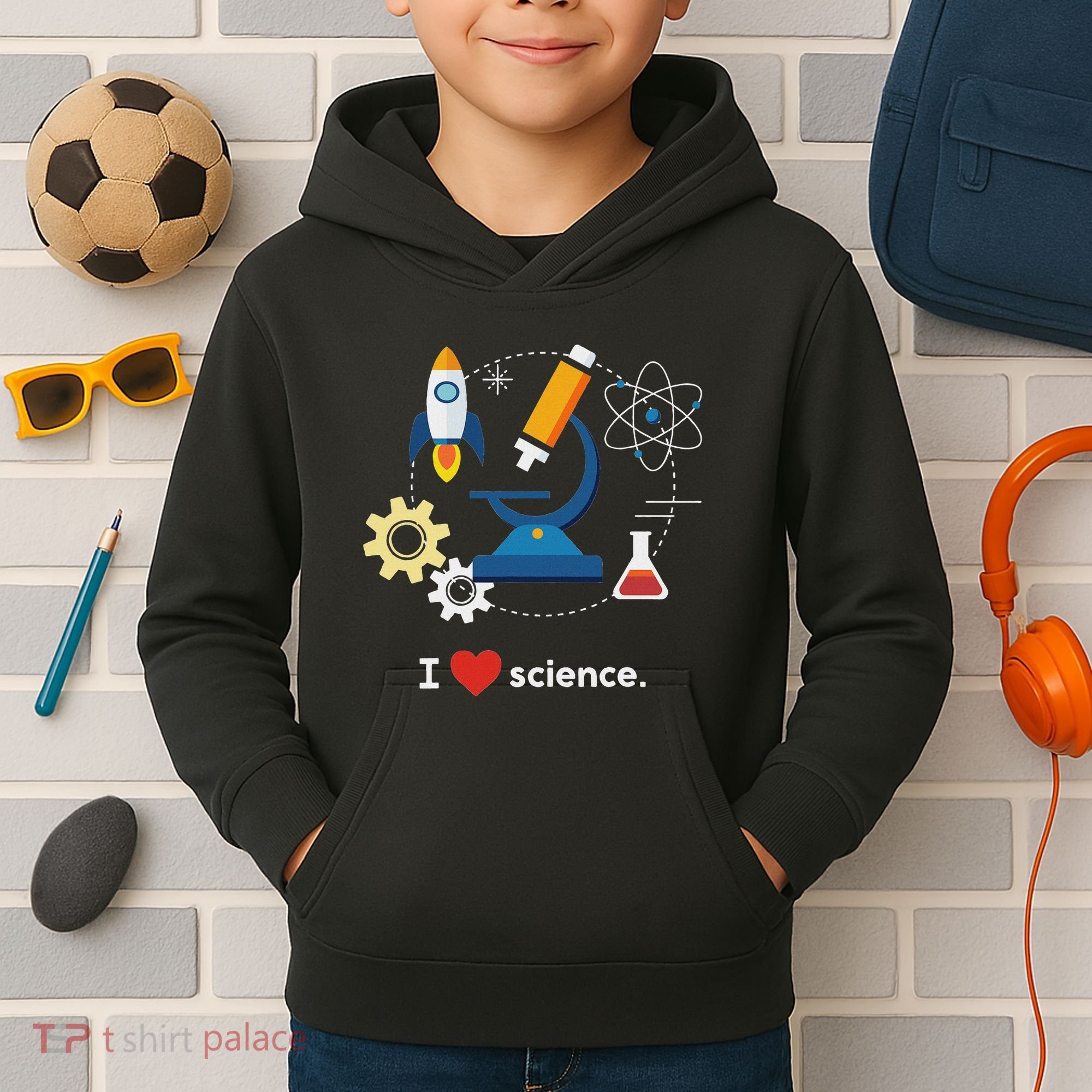 I Love Science Kids Hoodie