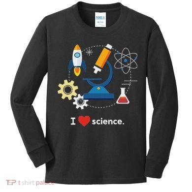 I Love Science Kids Long Sleeve Shirt