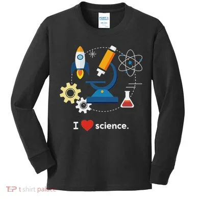 I Love Science Kids Long Sleeve Shirt