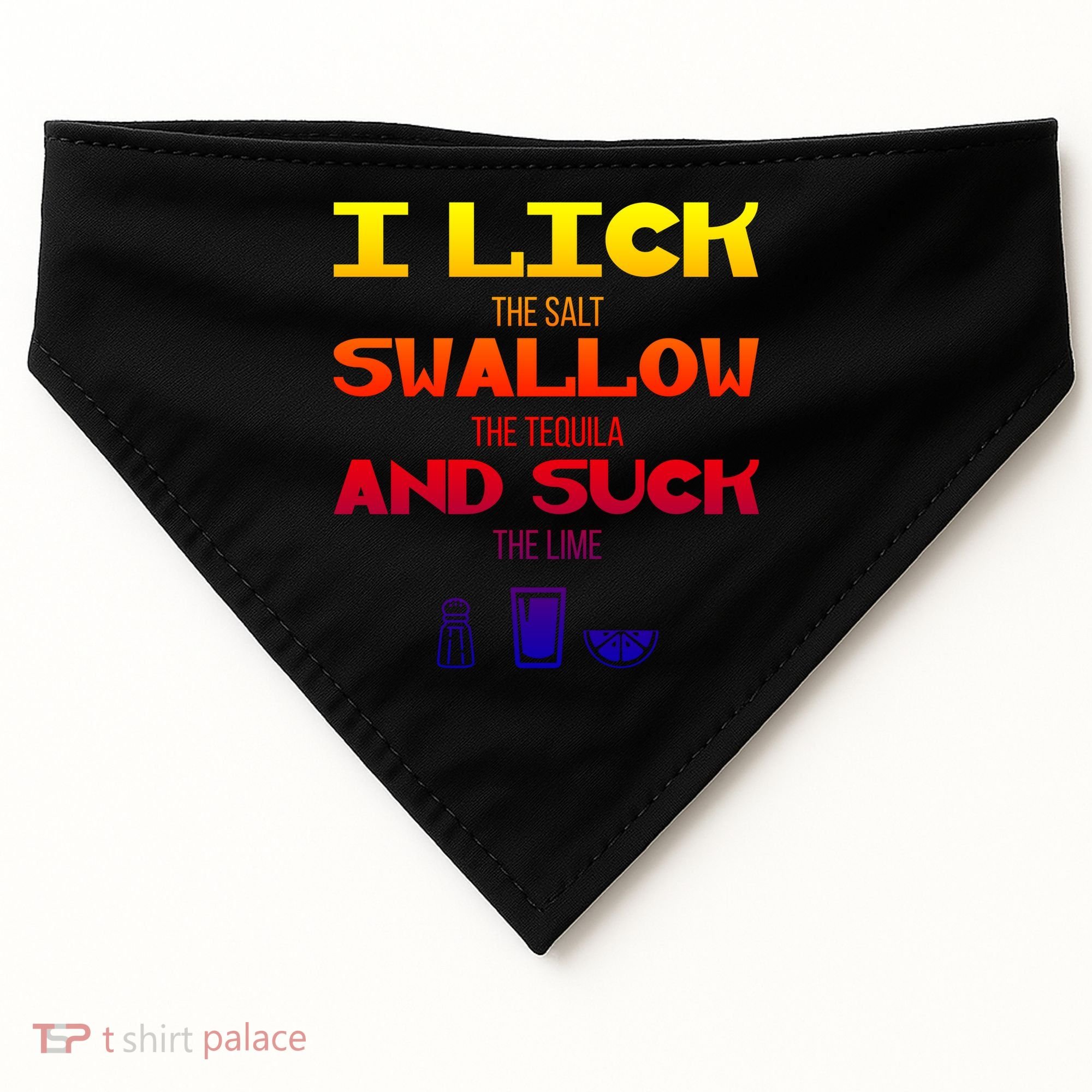 I Lick Swallow And Suck Alcohol Ing Gift USA-Made Doggie Bandana