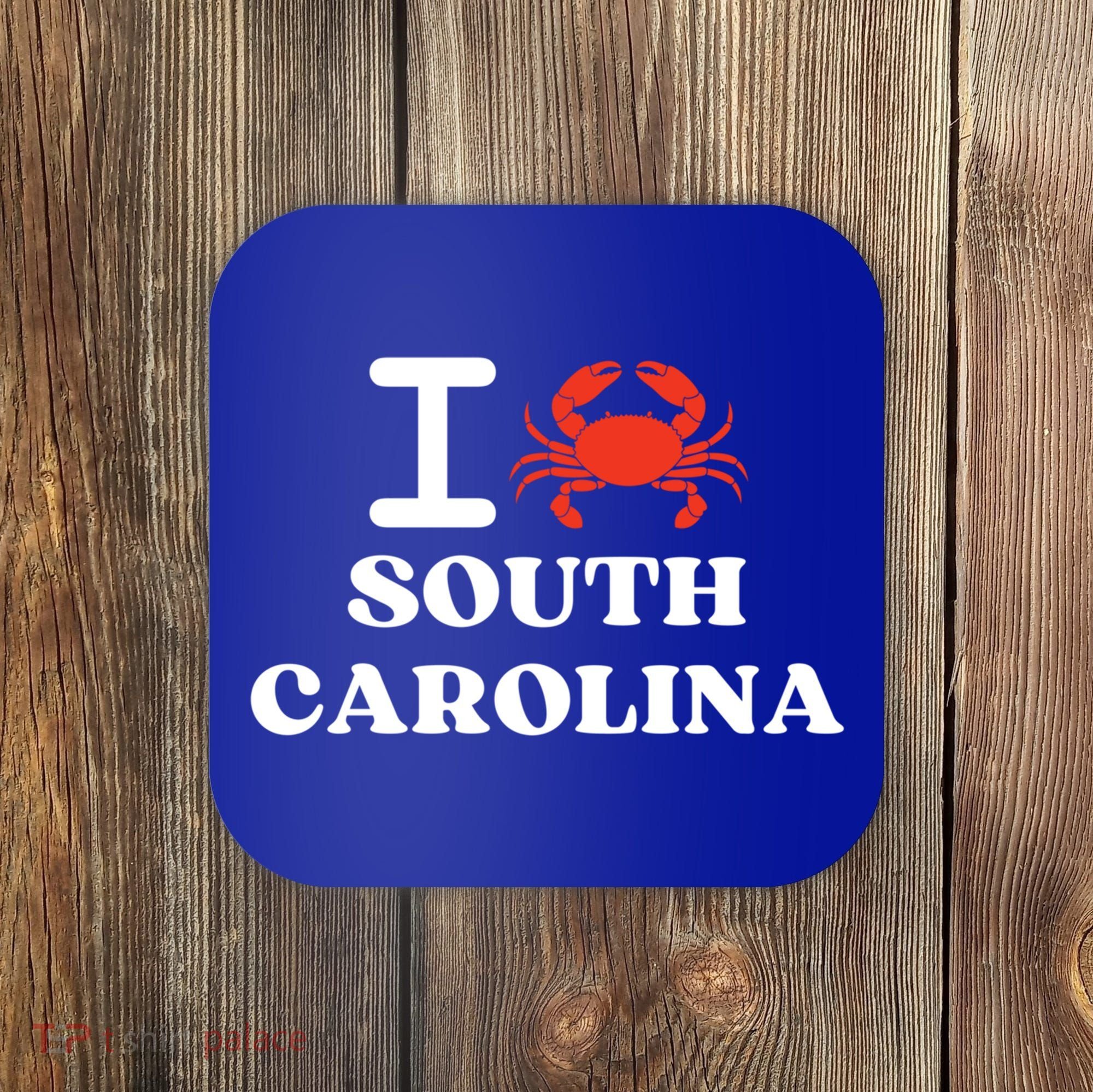I Love South Carolina Crab Shellfish National Seafood Month Meaningful Gift Coaster