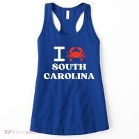 I Love South Carolina Crab Shellfish National Seafood Month Meaningful Gift Women's Tank Top thumb 0