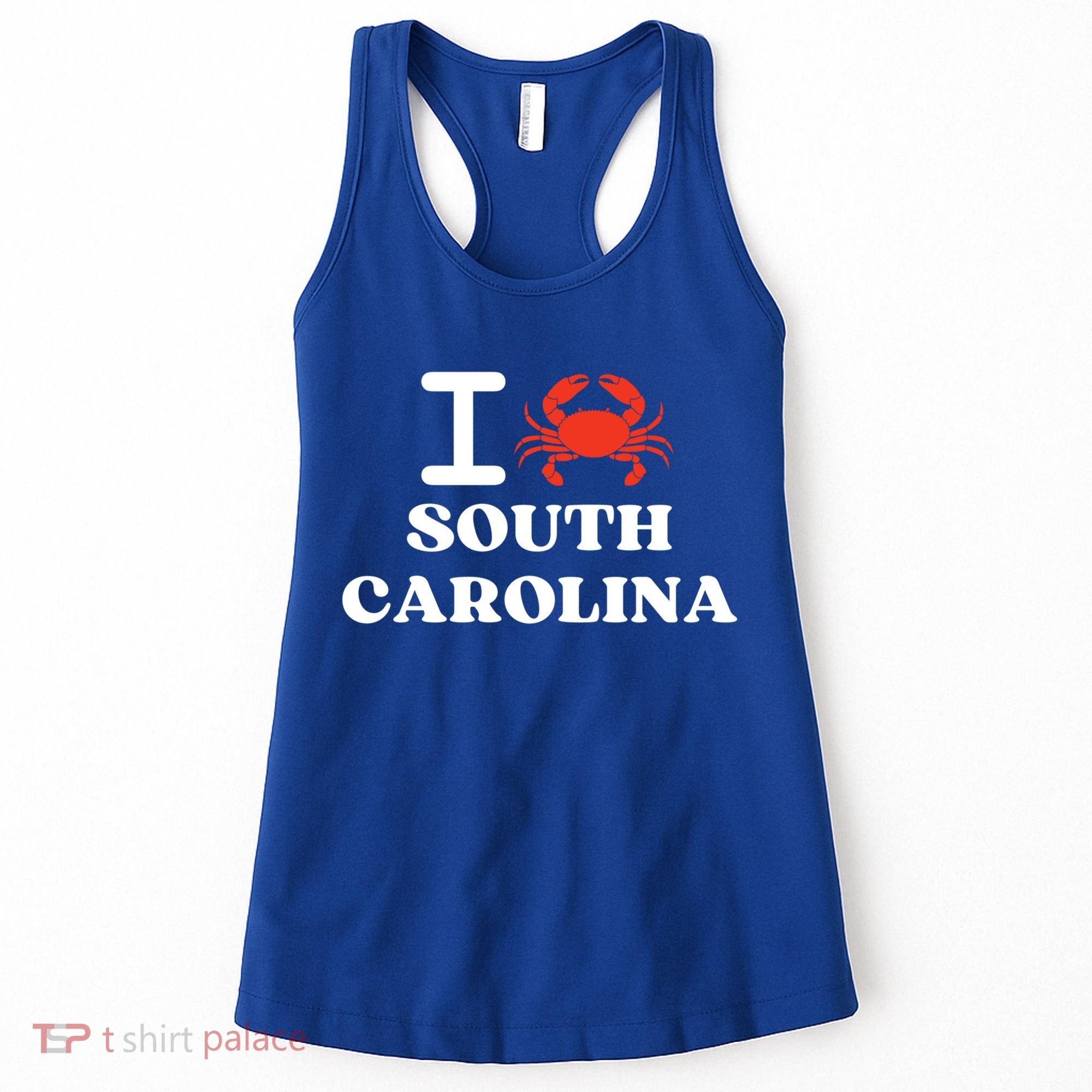 I Love South Carolina Crab Shellfish National Seafood Month Meaningful Gift Women's Tank Top
