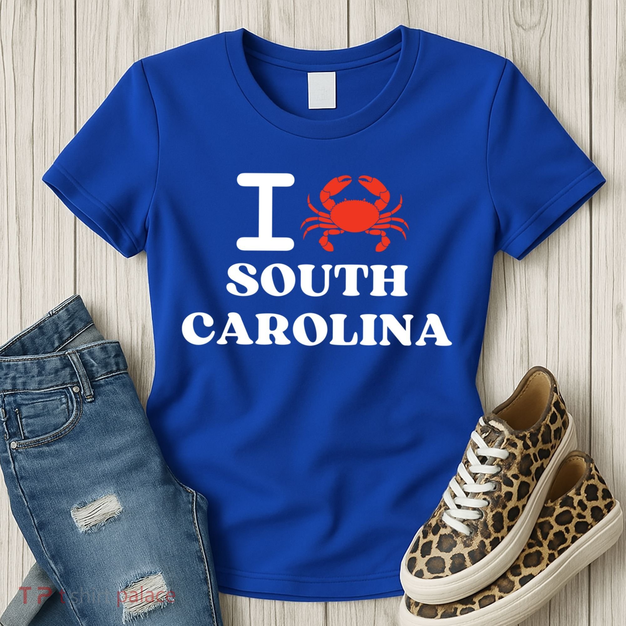 I Love South Carolina Crab Shellfish National Seafood Month Meaningful Gift Women's T-Shirt