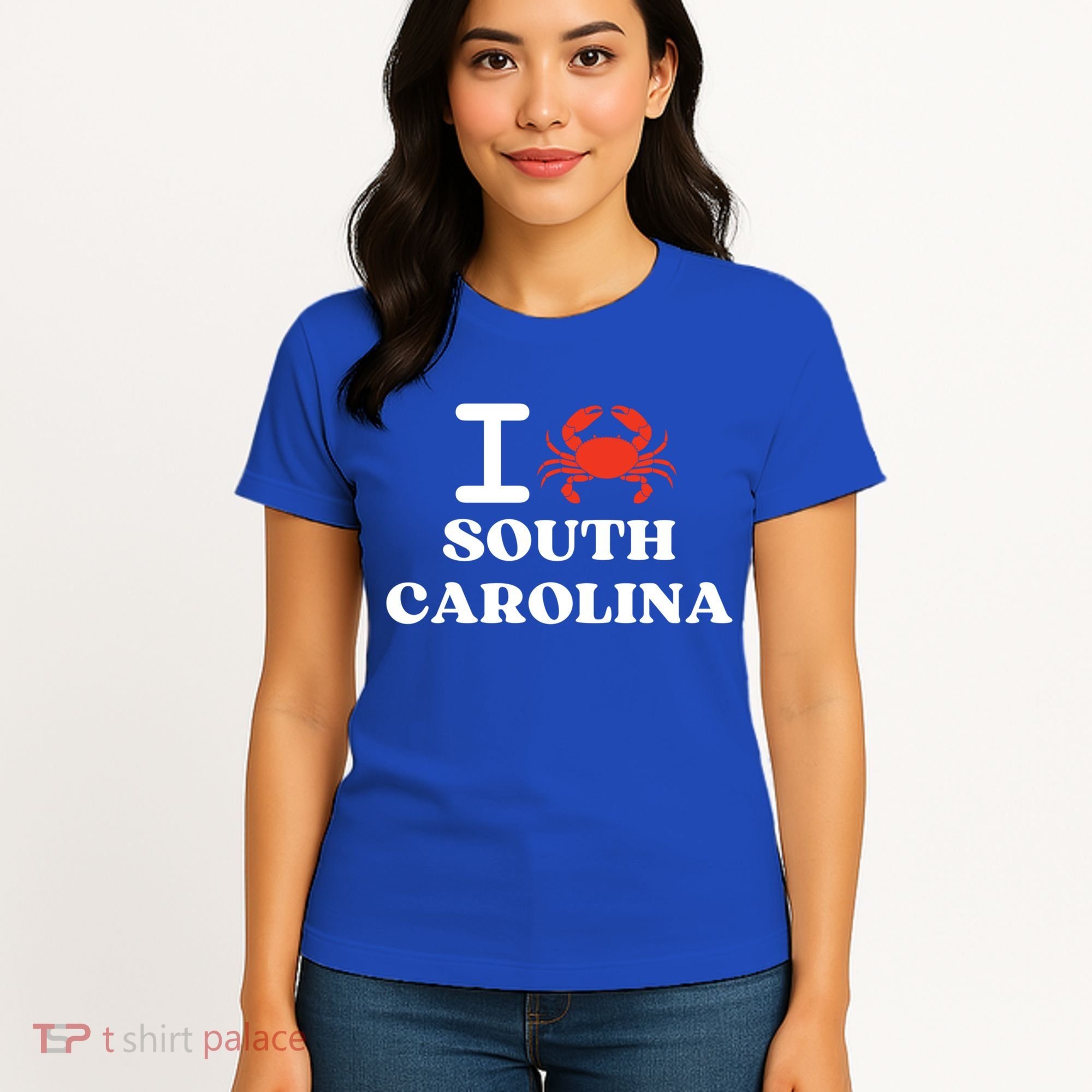 I Love South Carolina Crab Shellfish National Seafood Month Meaningful Gift Women's T-Shirt