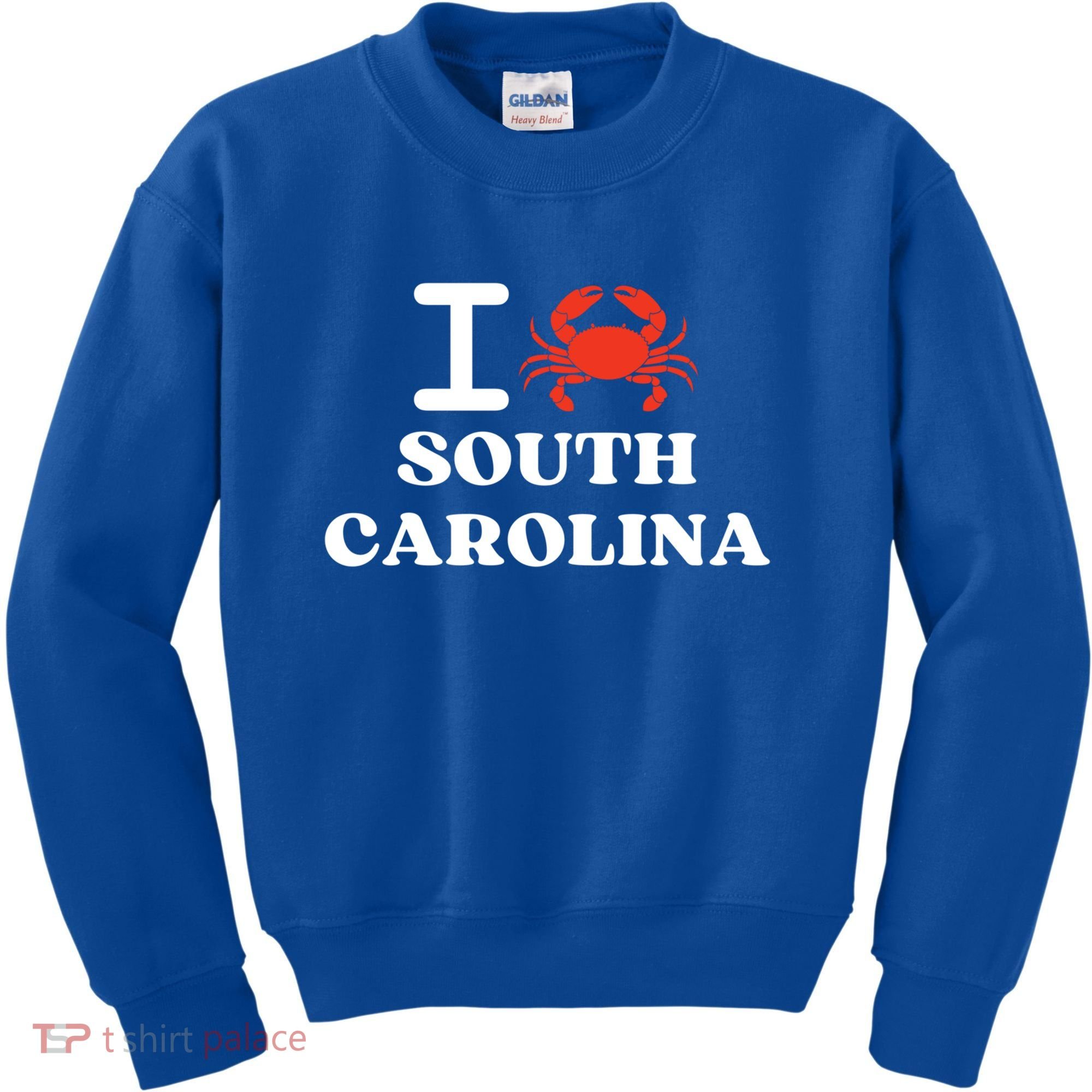 I Love South Carolina Crab Shellfish National Seafood Month Meaningful Gift Kids Sweatshirt