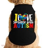 I Love Someone With Autism Autistic Awareness Doggie Tank thumb 0