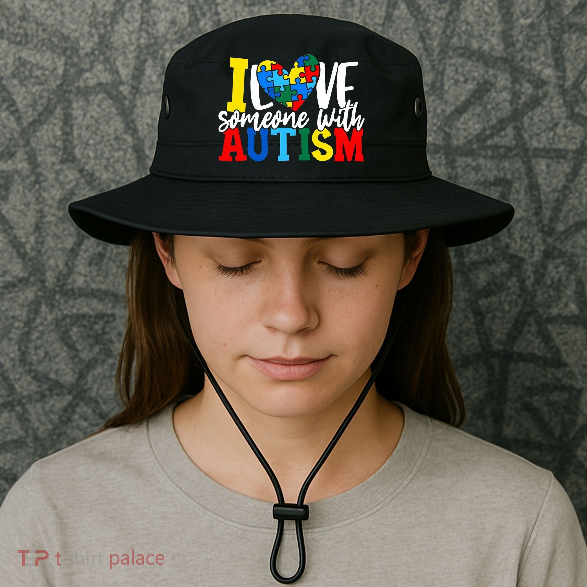I Love Someone With Autism Autistic Awareness Bucket Hat