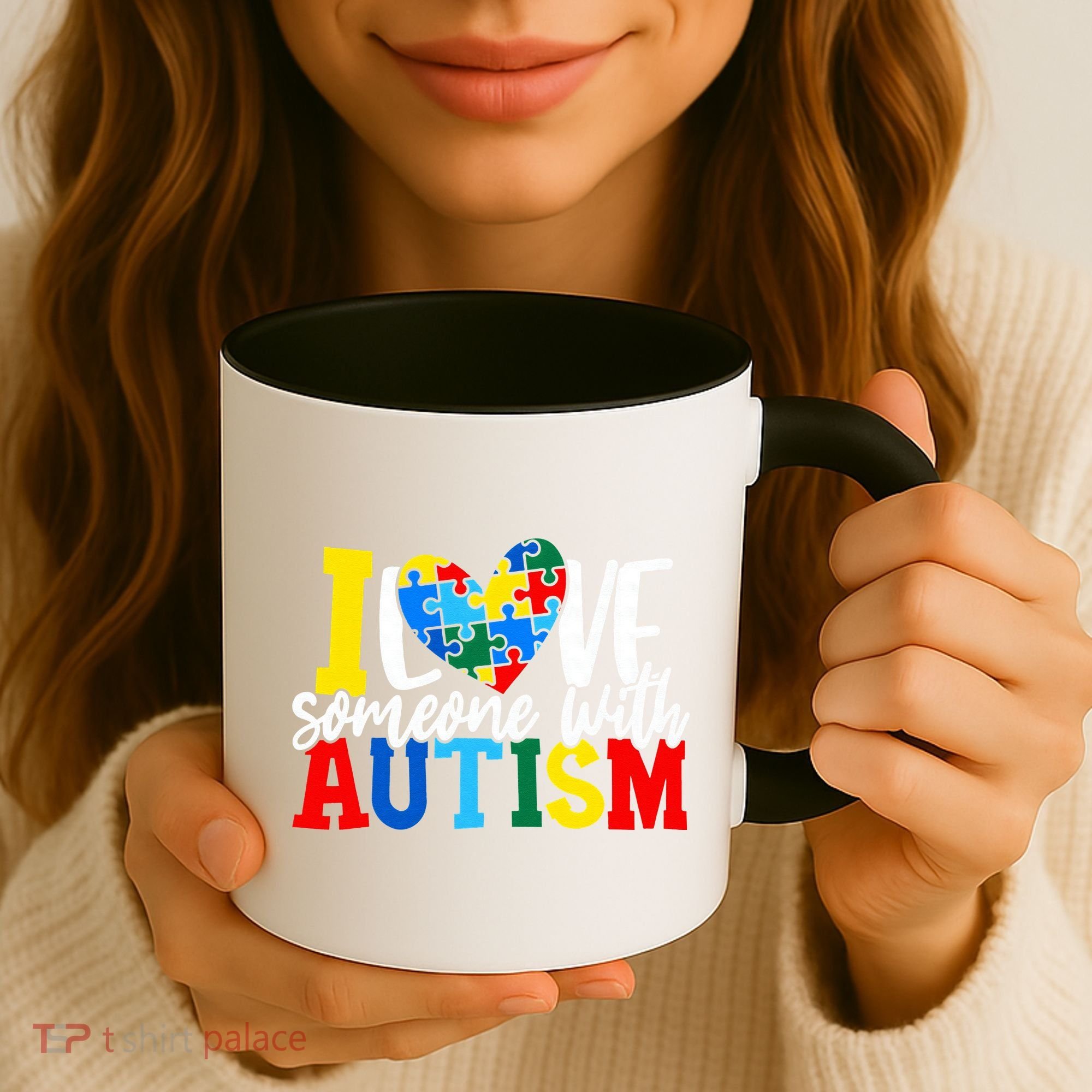 I Love Someone With Autism Autistic Awareness Coffee Mug