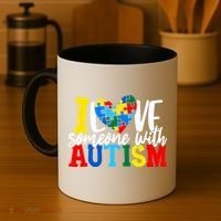 I Love Someone With Autism Autistic Awareness Coffee Mug thumb 4