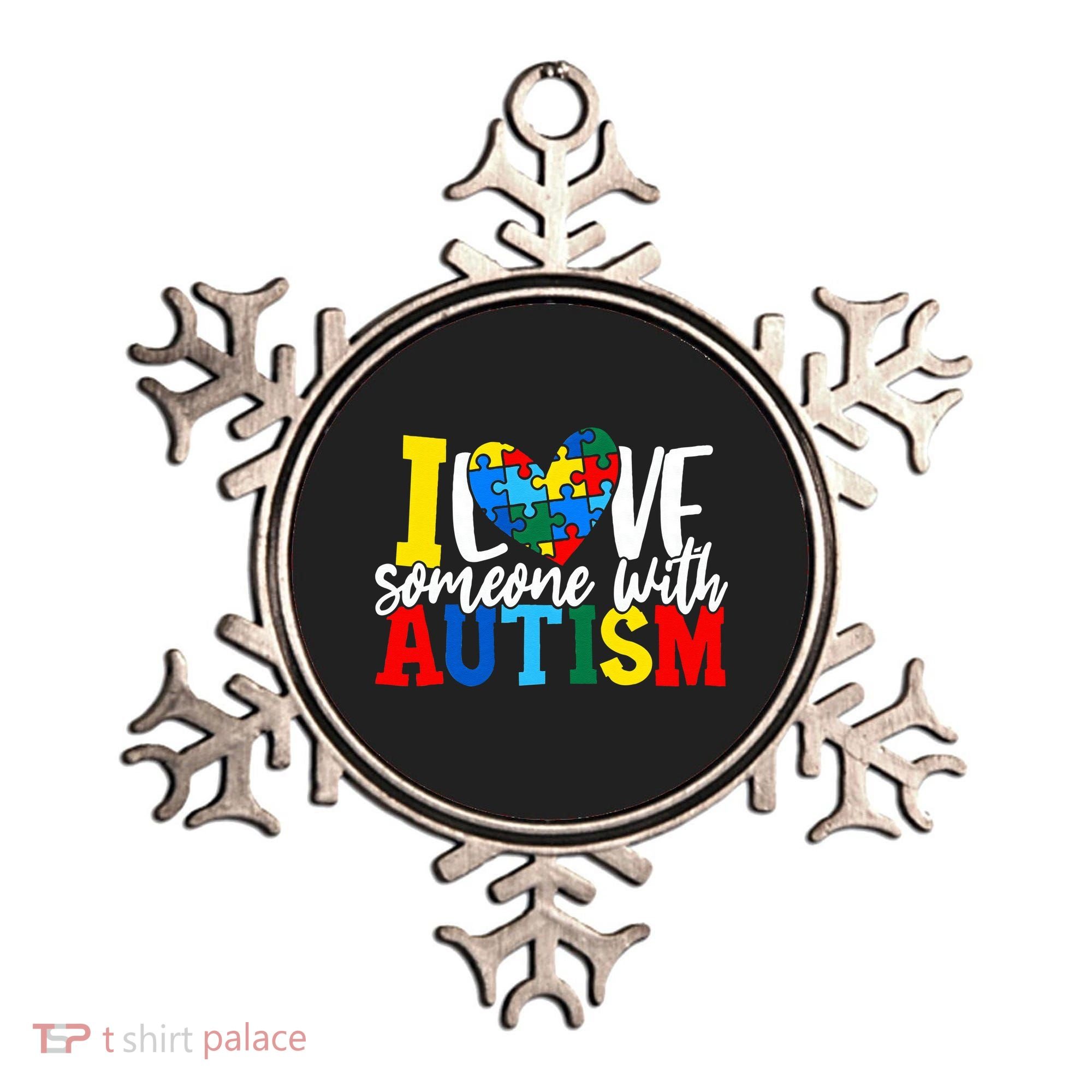I Love Someone With Autism Autistic Awareness Ornament