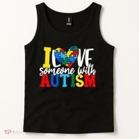 I Love Someone With Autism Autistic Awareness Tank Top thumb 2