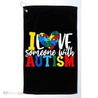 I Love Someone With Autism Autistic Awareness Golf Towel thumb 0