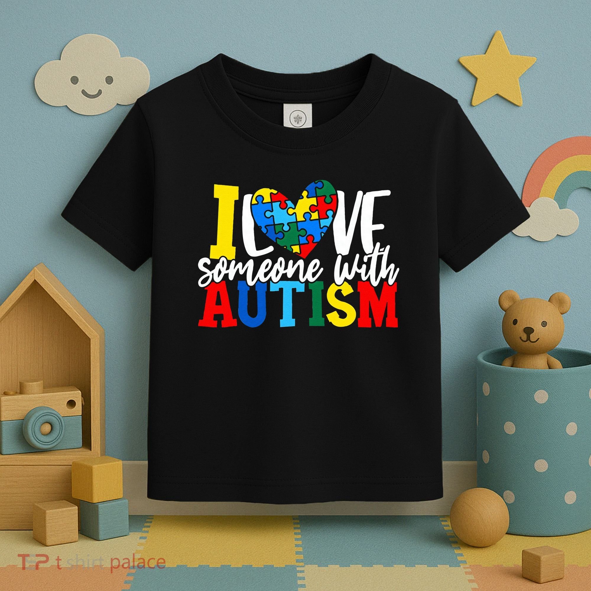 I Love Someone With Autism Autistic Awareness Toddler T-Shirt